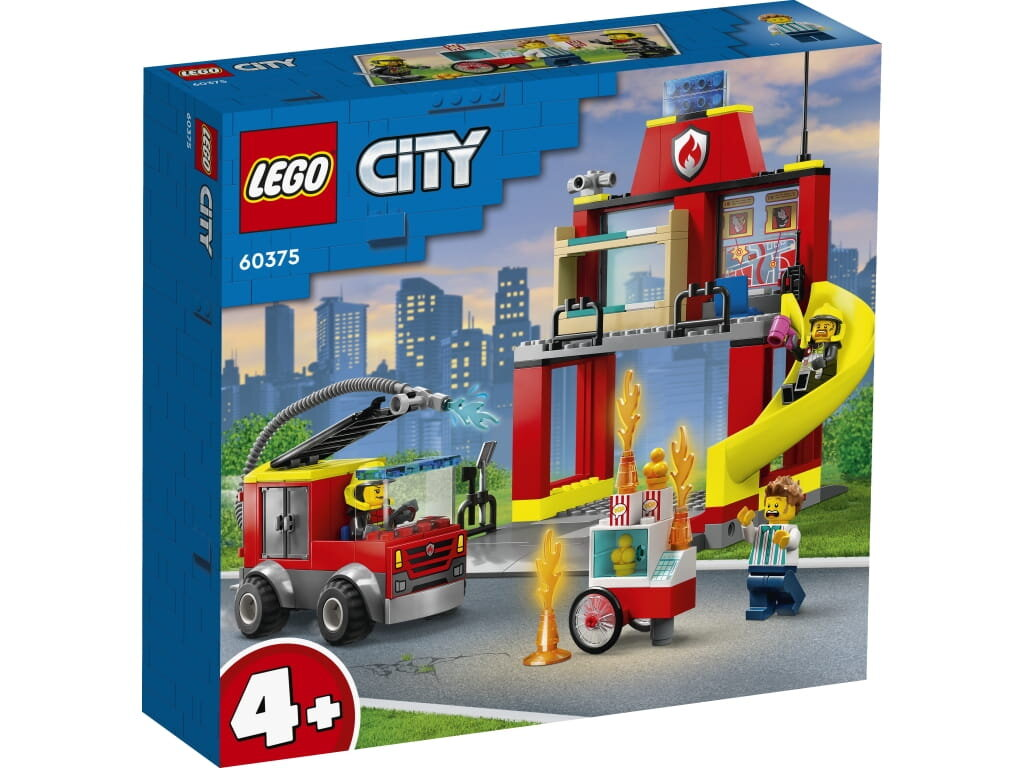 Klocki LEGO City - Remiza strażacka i wóz strażacki (60375)