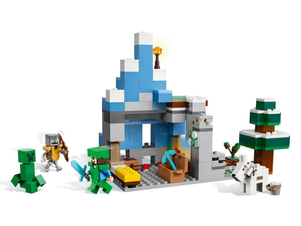 Klocki LEGO Minecraft - Ośnieżone szczyty (21243)