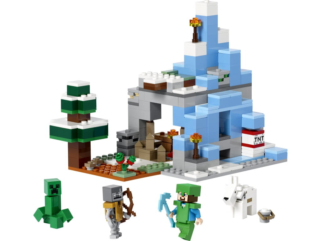 Klocki LEGO Minecraft - Ośnieżone szczyty (21243)