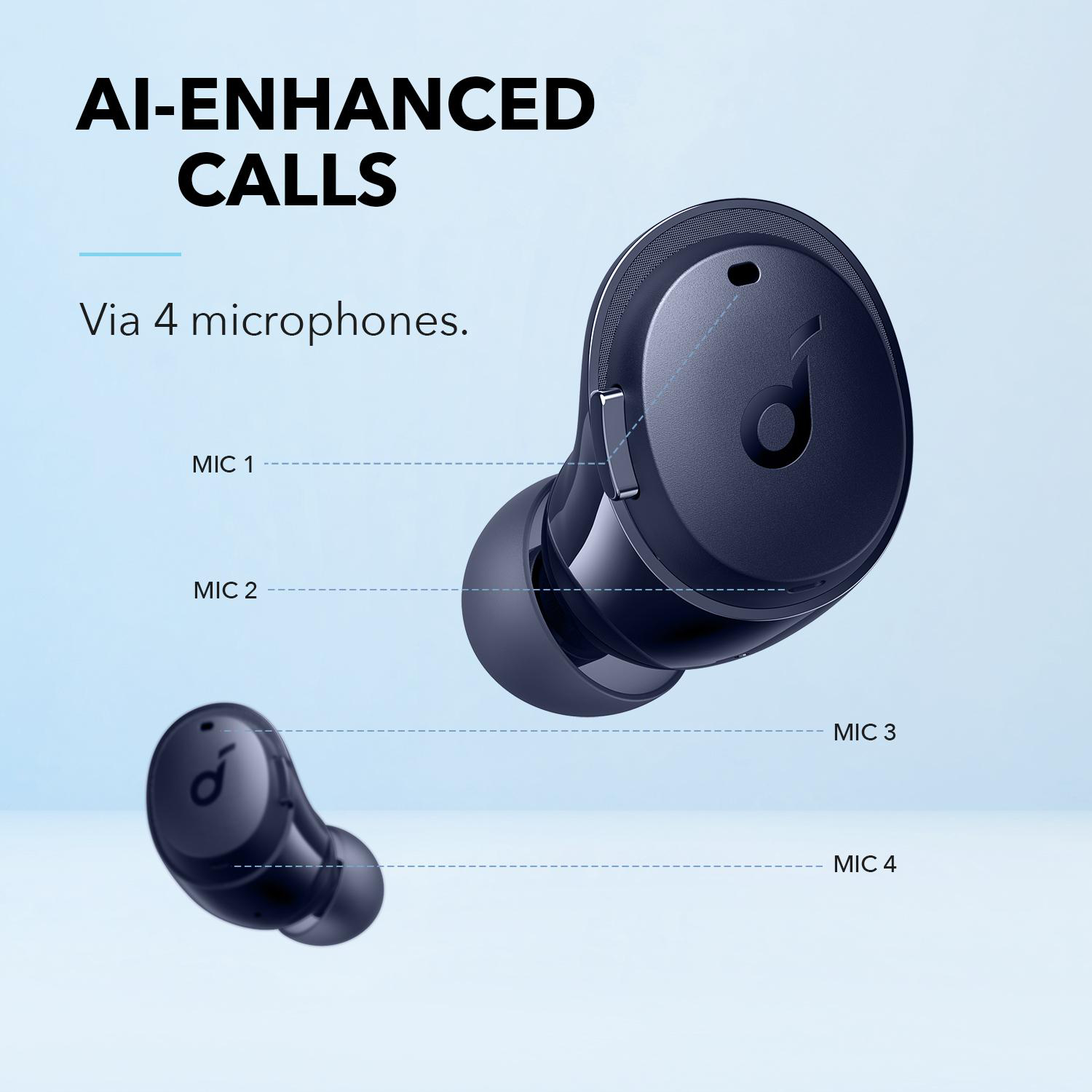 SOUNDCORE BY ANKER Dot 3i V2, In-ear Kopfhörer Bluetooth Blue