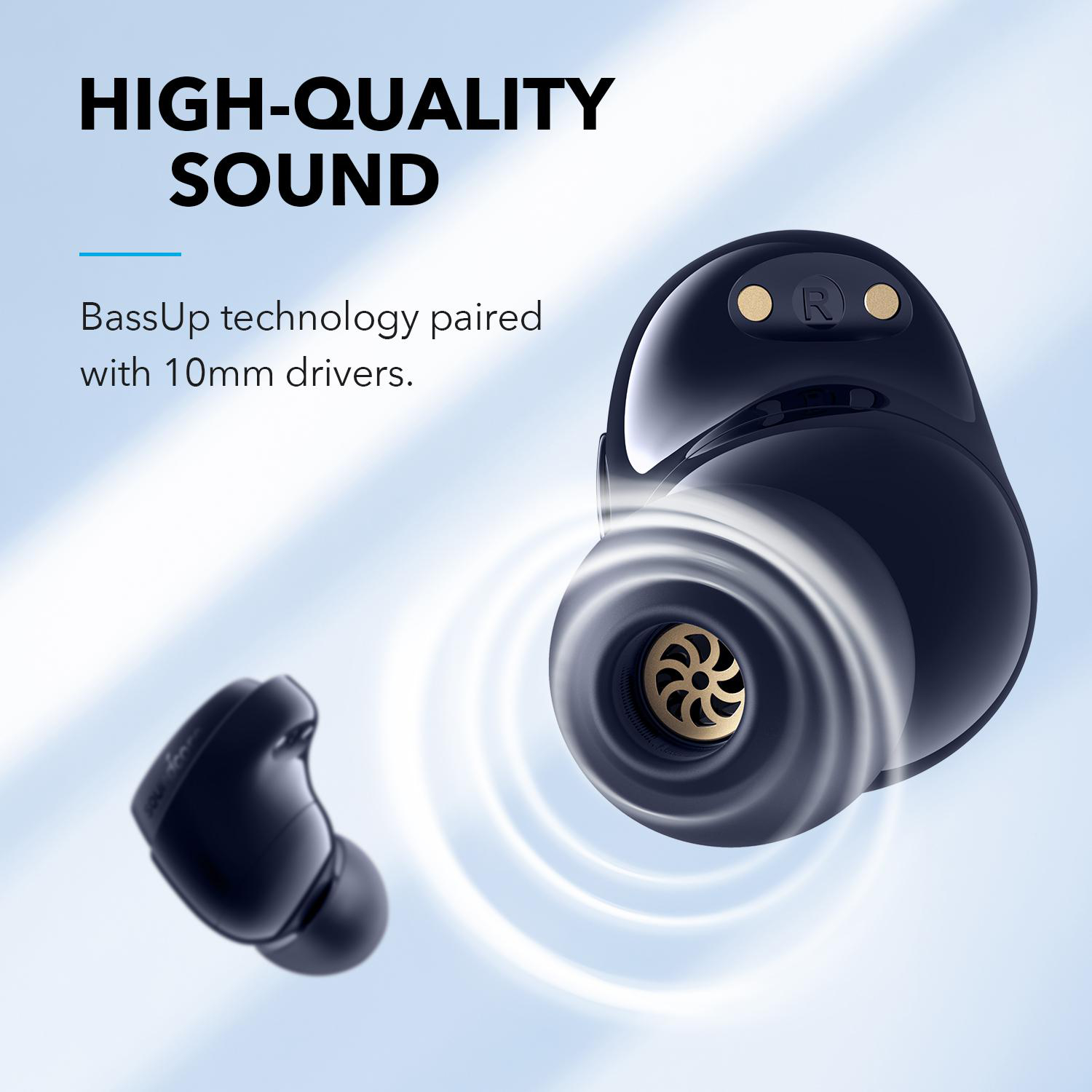 SOUNDCORE BY ANKER Dot 3i V2, In-ear Kopfhörer Bluetooth Blue
