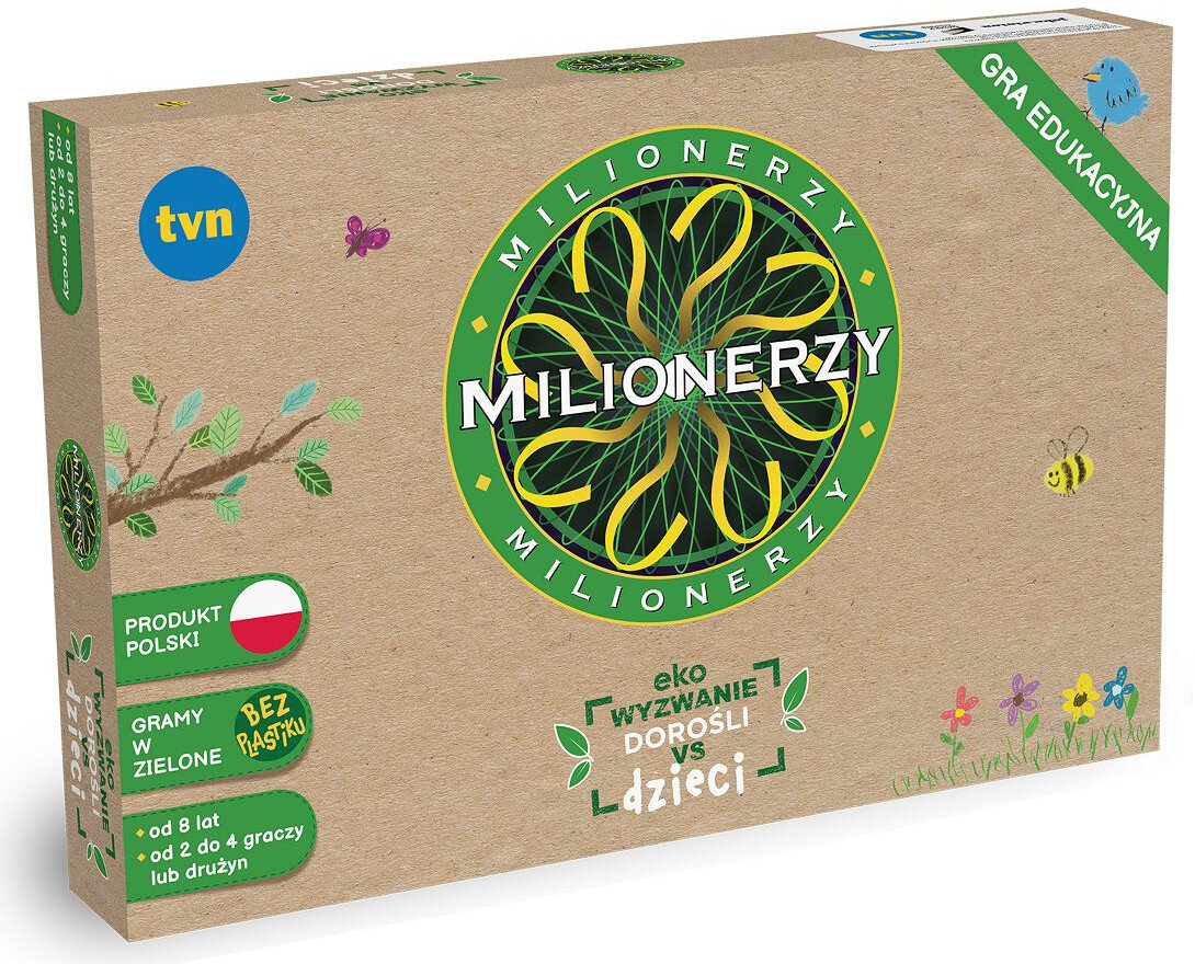 Gra towarzyska TM TOYS Milionerzy Eko Wyzwanie Dorośli Vs Dzieci
