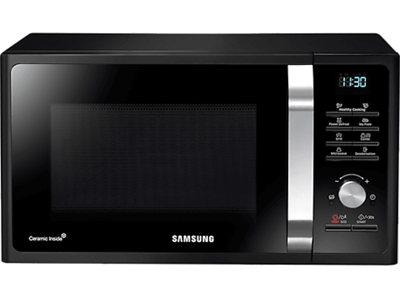 REACONDICIONADO Seminuevo Muy bueno Microondas con grill - Samsung MG28F303TAK/EC, 900W, 6 niveles, Modo Eco, 28 l, Negro