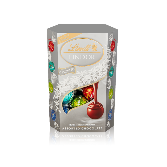 LINDT LNPR1052 Lindor Silver Assorted 200g