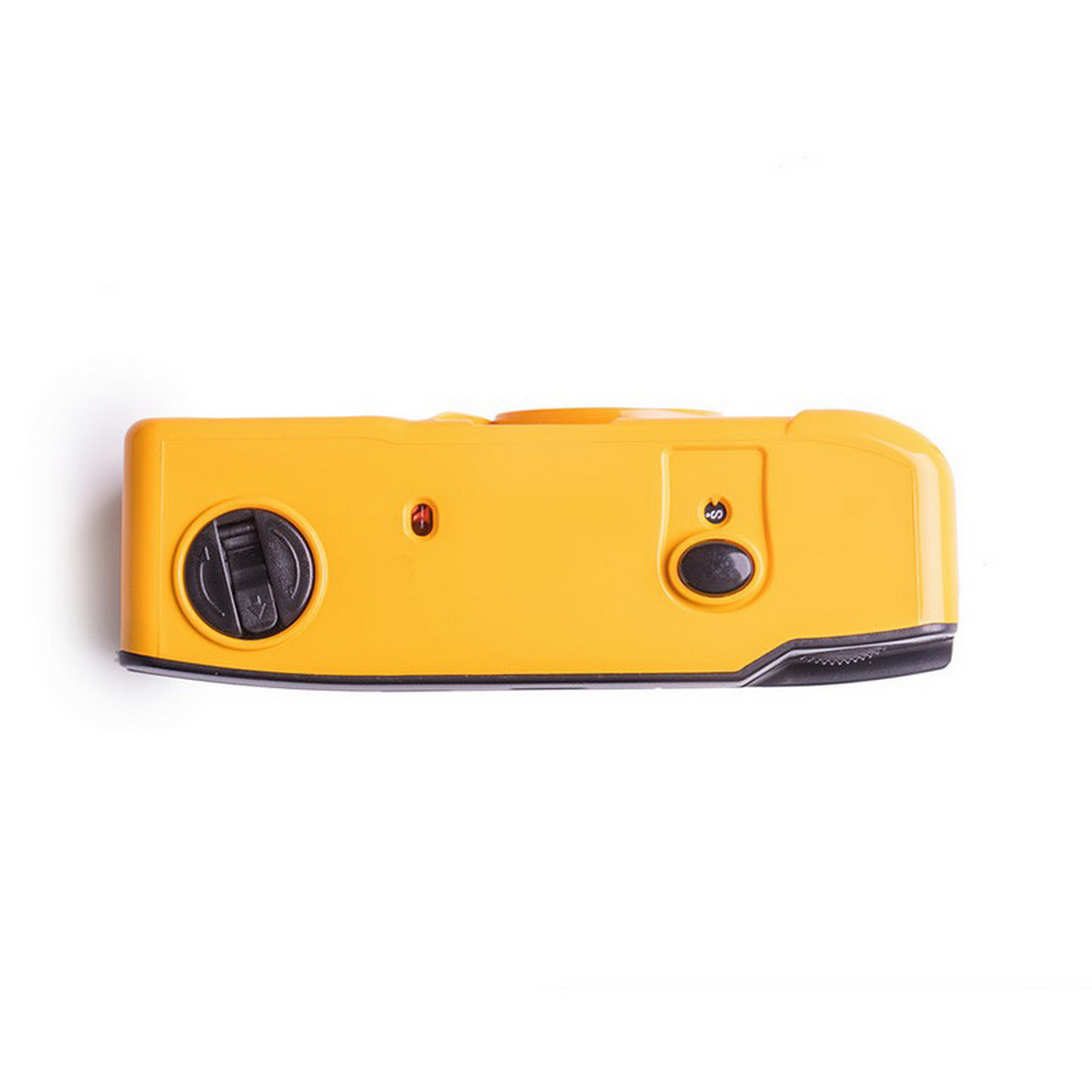 Gele laser waterpas tool. Geïsoleerd op witte achtergrond. Zwarte bediening.