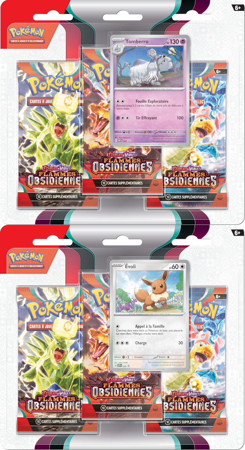 3 Booster Ecarlate et Violet Flammes Obsidiennes  (Blister) FR