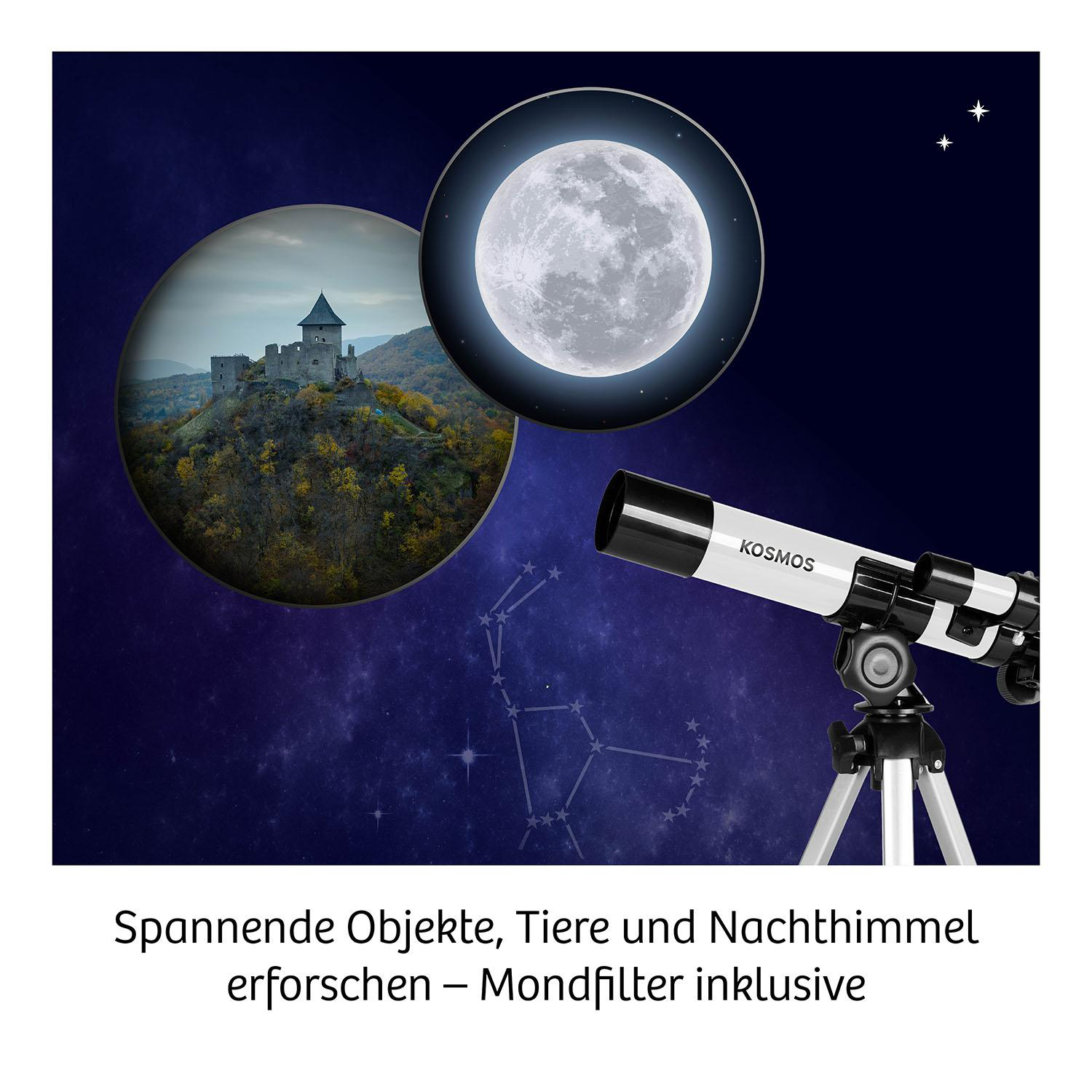 Teleskop, Mehrfarbig KOSMOS Entdecker-Teleskop