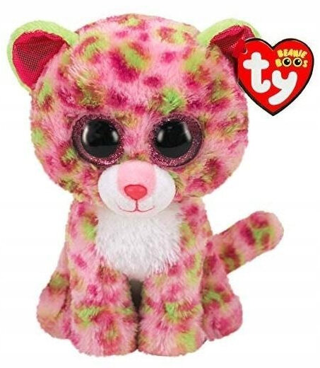 Maskotka TY INC Beanie Boos Lainey - Różowy leopard 15 cm