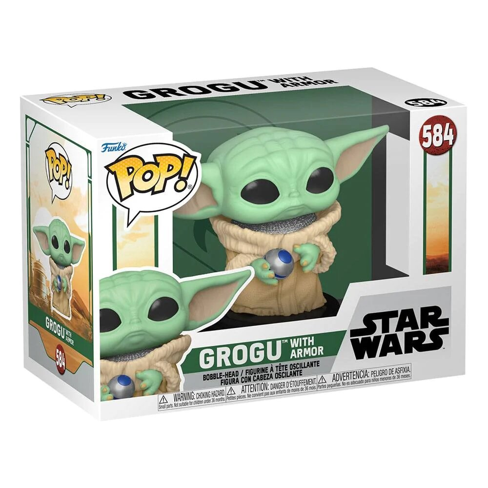 Figurka FUNKO POP Star Wars BoBF 584 Grogu w/armor