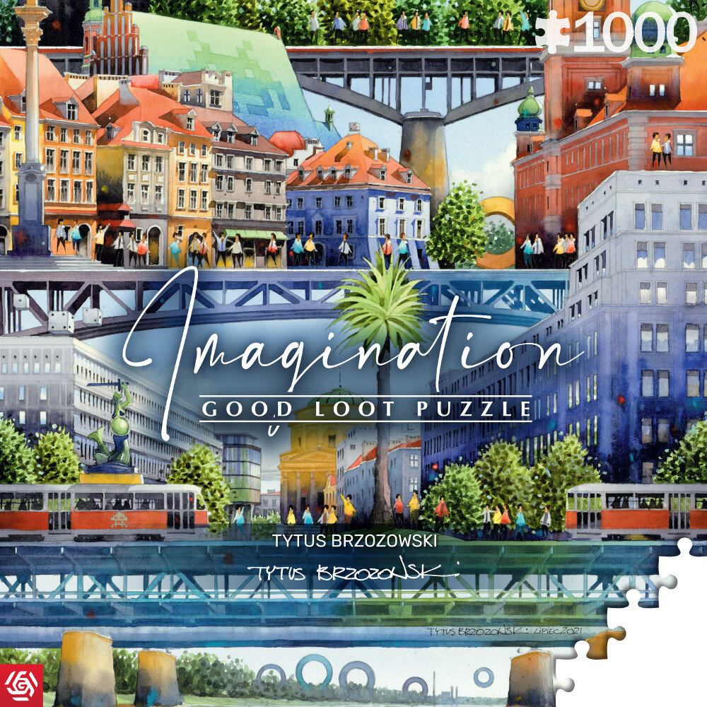 Puzzle GOOD LOOT Imagination Tytus Brzozowski Warszawskie mosty 1000 elementów