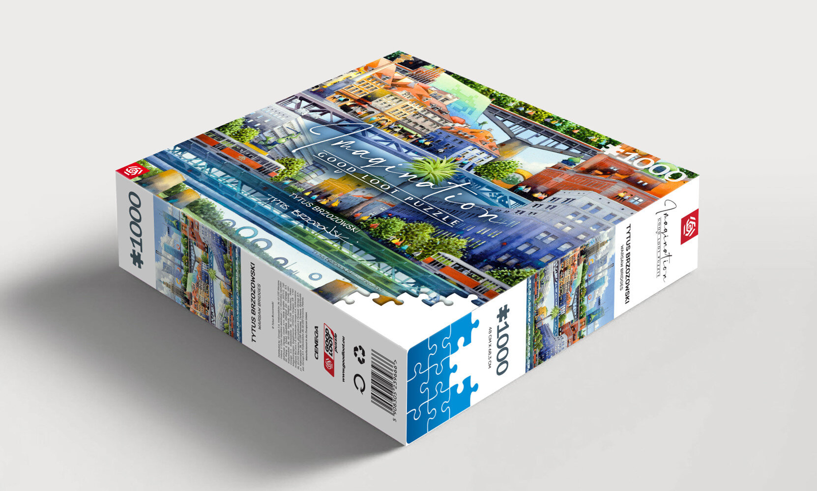 Puzzle GOOD LOOT Imagination Tytus Brzozowski Warszawskie mosty 1000 elementów