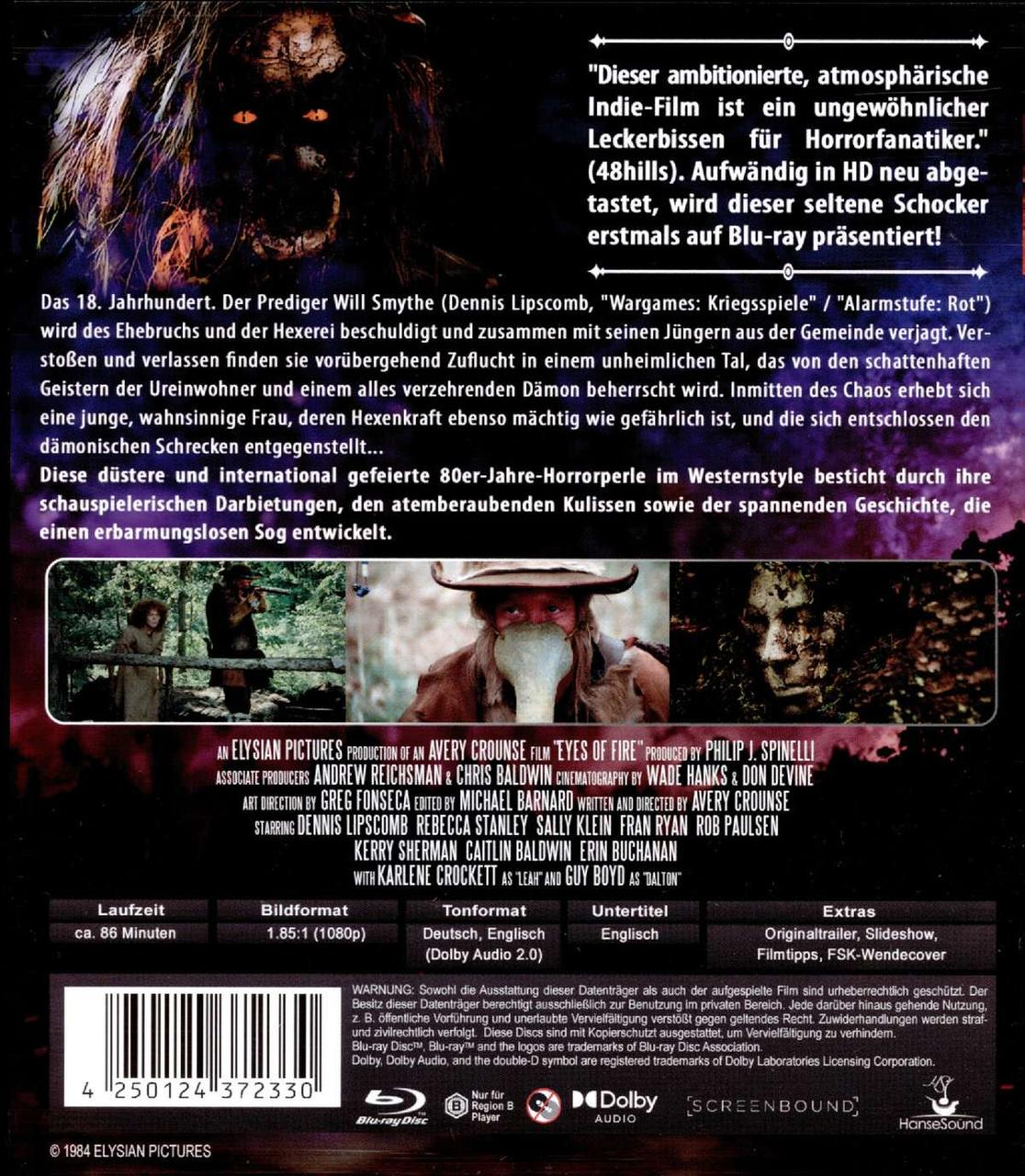 Filmcover mit Text und Bildern von Monstern und Menschen. Dunkler Hintergrund, verschiedene Farben.