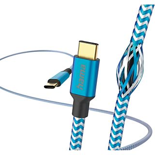 HAMA USB-C naar USB-C-kabel Reflective 1.5 m Blauw (201557)