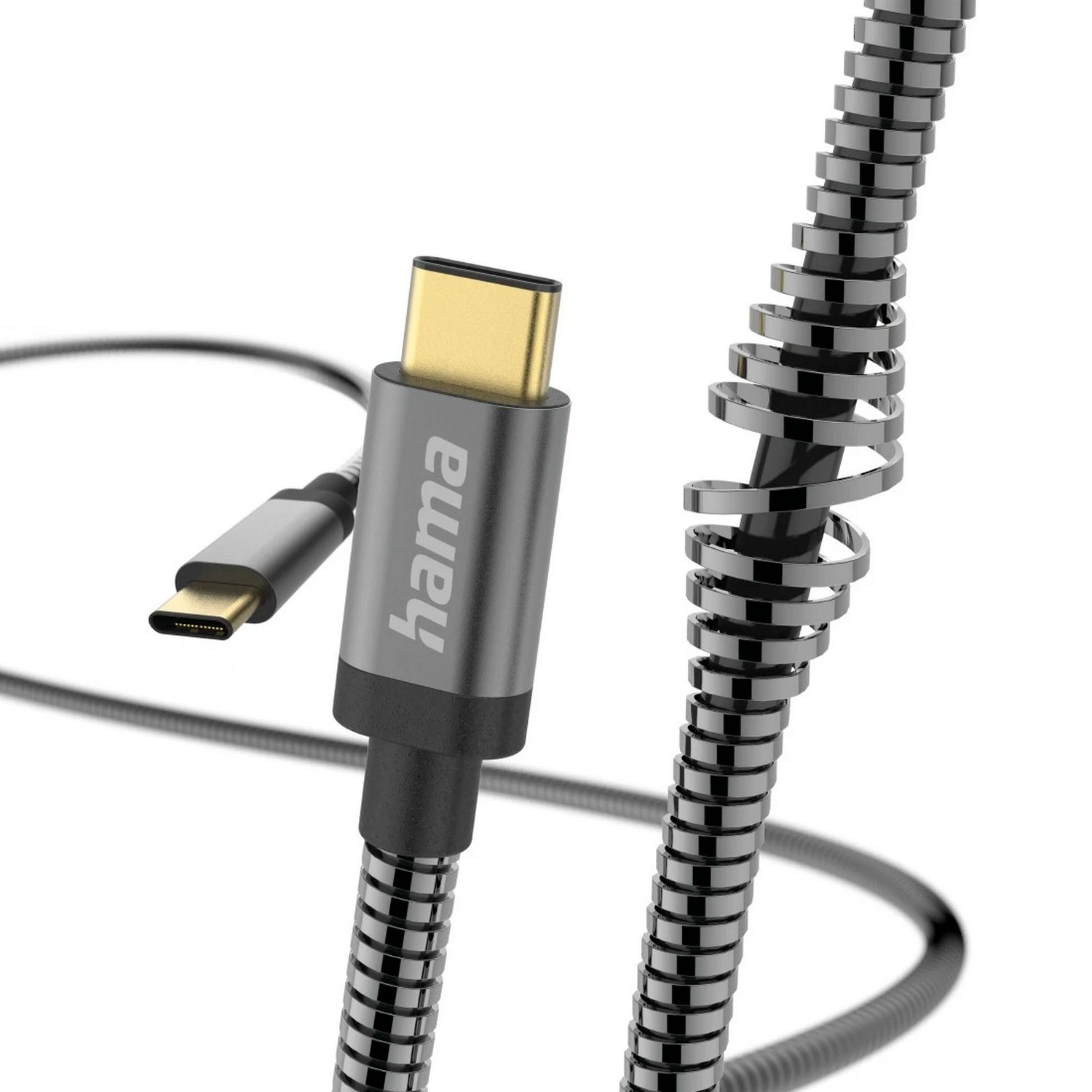 HAMA USB-C naar USB-C-kabel Metal 1.5 m Antraciet (201550)