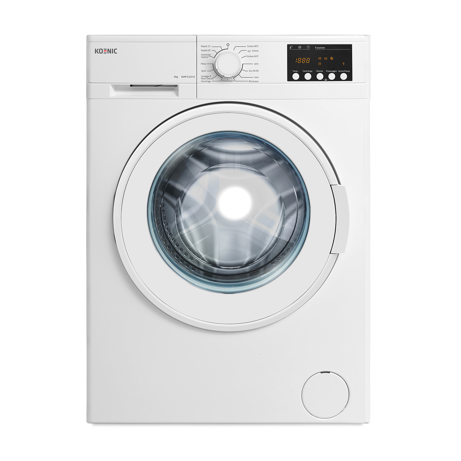 Koenic KWM 6124 D Lavatrice, Caricamento frontale, 6 kg, 41,6 cm, Classe