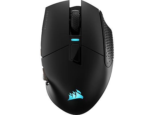 CORSAIR SCIMITAR ELITE Wireless - Souris gaming sans fil, Filaire et sans fil, Optique avec LED, 26 000 dpi, Noir