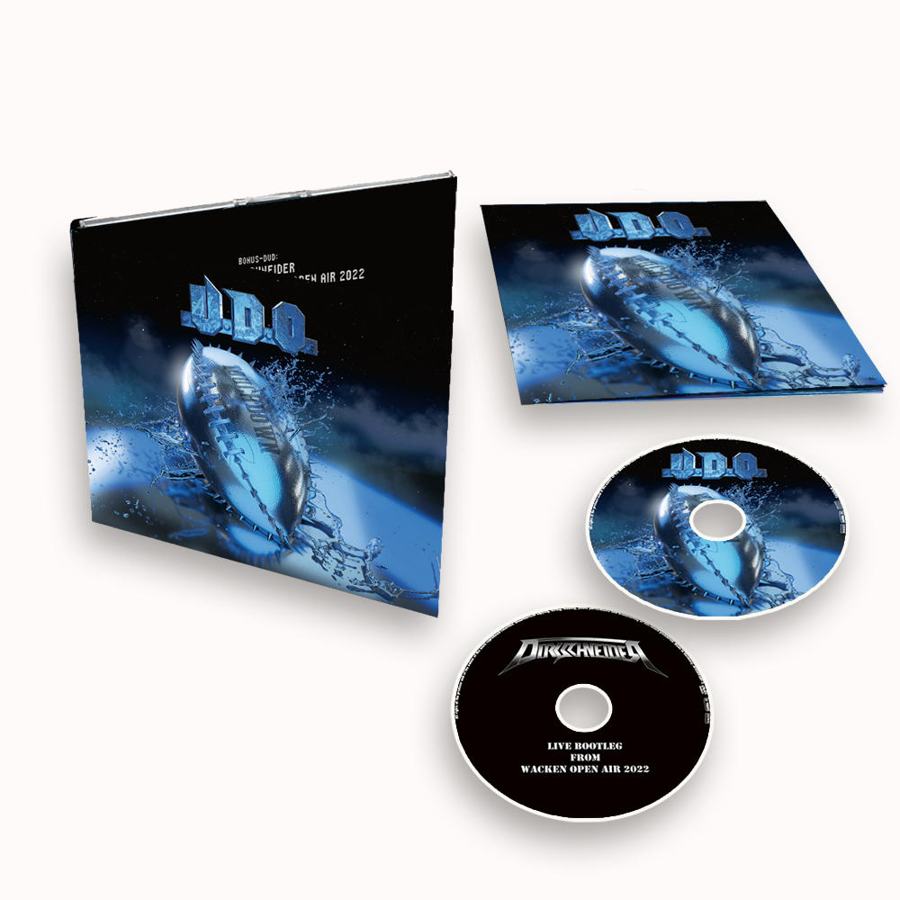 CD/DVD-Set mit mehreren Discs und einem Cover, das den Albumtitel zeigt.