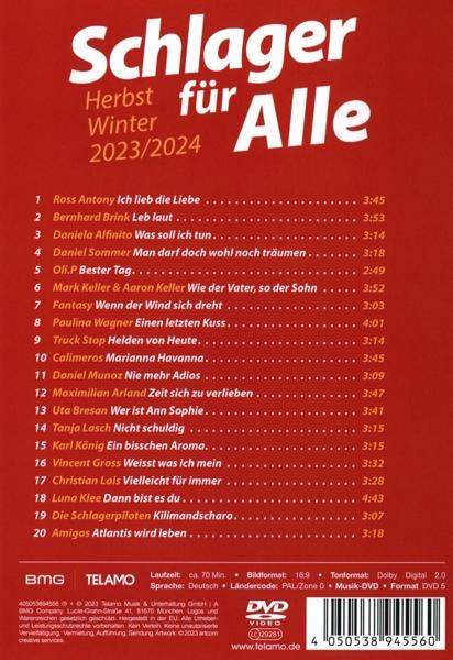 Eine DVD-Hülle mit den Liedtexten mehrerer Songs darauf gedruckt.