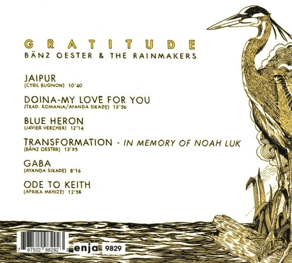 Bänz Oester & The Rainmakers - Gratitude  - (CD)