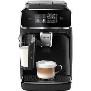 PHILIPS EP2331/10 Serie 2300 LatteGo 4 Kaffeespezialitäten Kaffeevollautomat (Klavierlack-Schwarz, Keramikmahlwerk, 15 bar, integrierter Milchbehälter)