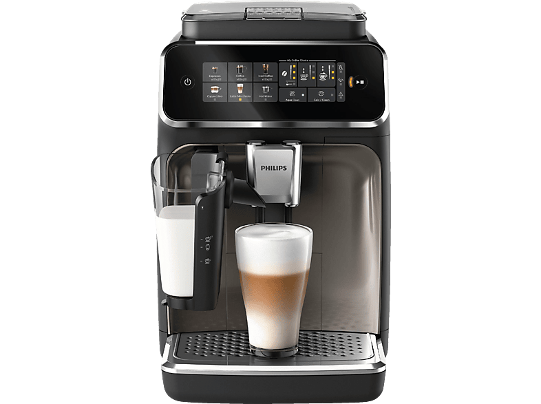 PHILIPS EP3347/90 Serie 3300 LatteGo 5 Kaffeespezialitäten Kaffeevollautomat Schwarz, verchromt