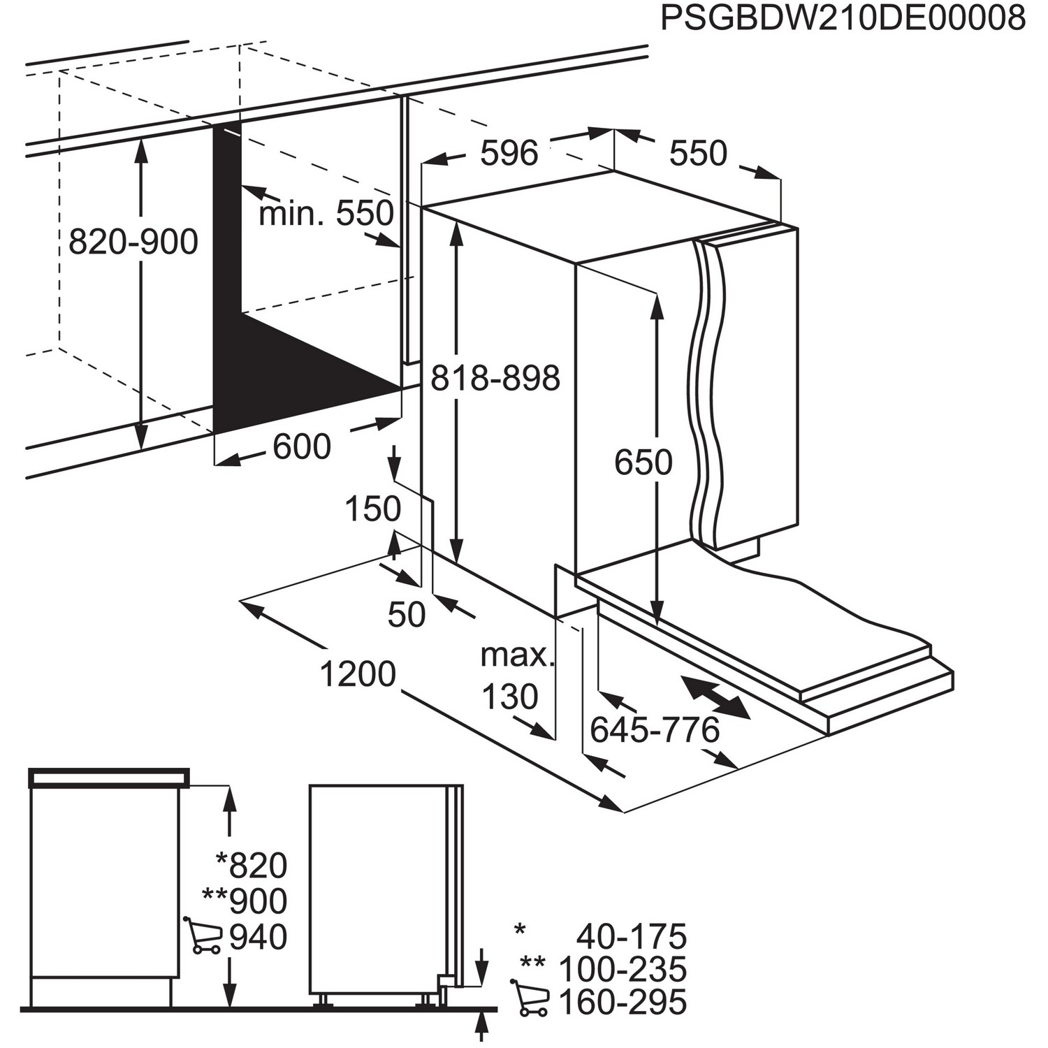 AEG Inbouw vaatwasser Quickselect E (FSB52917Z)