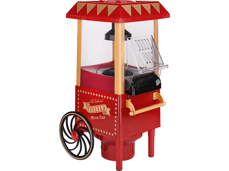 Palomitero - NK HO33001 Máquina de palomitas carro, 1200 W, Capacidad 0.27 l, Sin aceite, Rojo