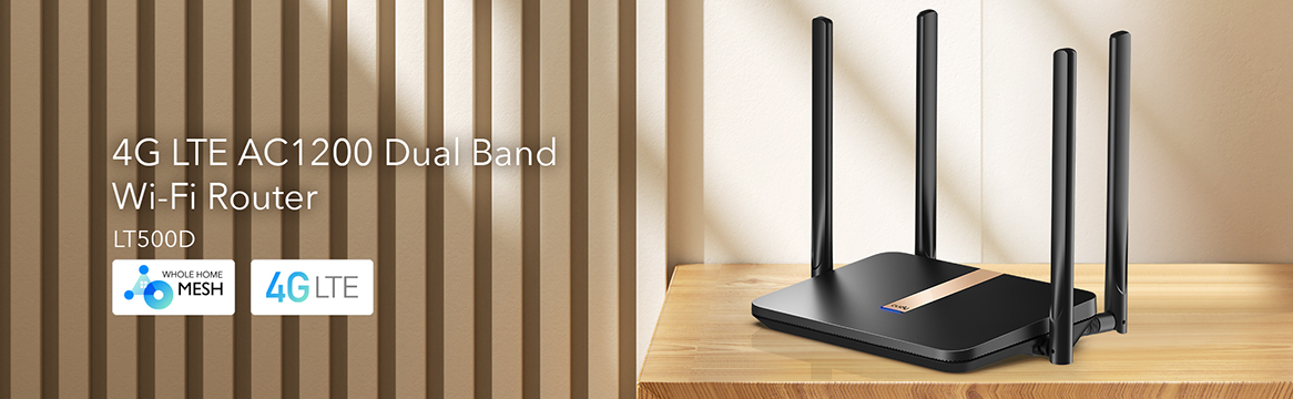 Fekete wifi router a faasztalon.