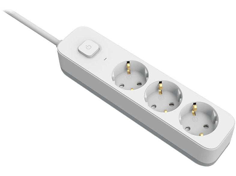 ENTAC D2 3-as hálózati elosztó kapcsolóval, 1.5 méter, 3x1,5mm2, fehér (ESES1.5G3-1.5-SW)