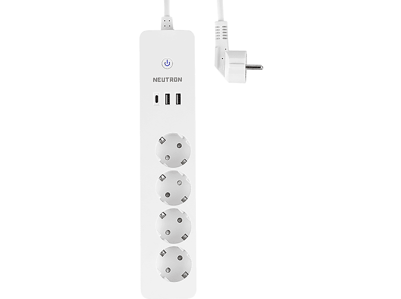 NEUTRON Akıllı Wi-Fi Destekli 4'lü Akım Korumalı Priz 2 Usb 1 Type-C Uzatma Kablosu_4