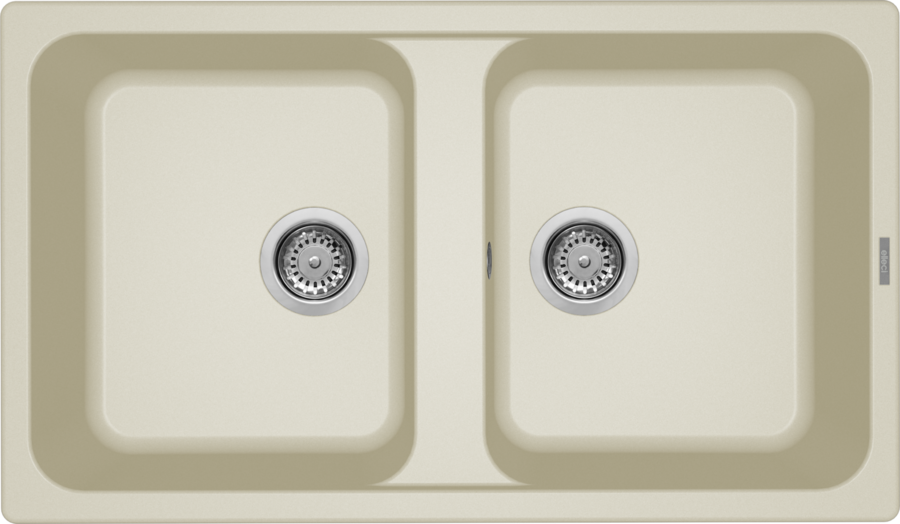 ELLECI LIFE 450 G62 2 medencés mosogatótálca, 860x500 mm,Helytakarékos szifon, szűrőkosár