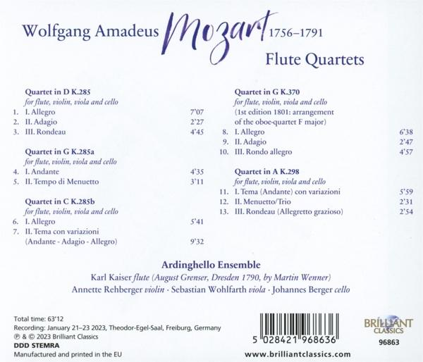 Album-Rückseite mit Titelliste und Credits. Text in Englisch. Liste der Musikstücke.