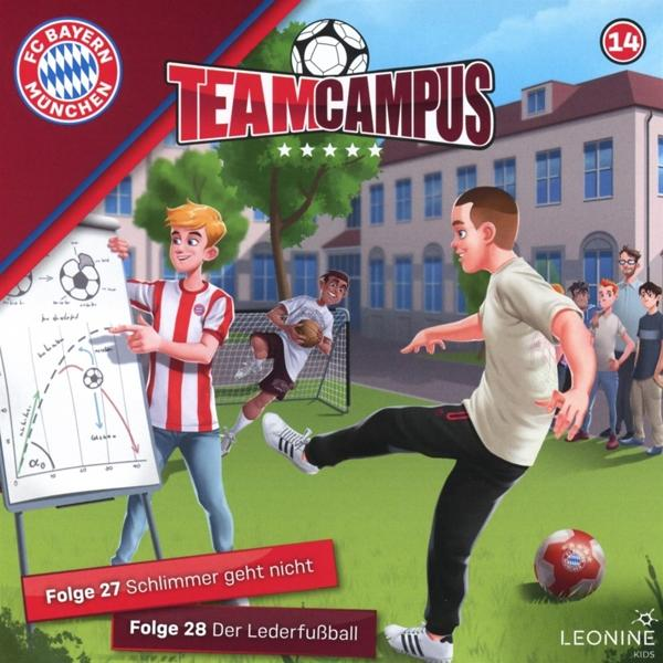 Cartoon von FC Bayern München Fußballspielern auf einem Feld, einer schießt.
