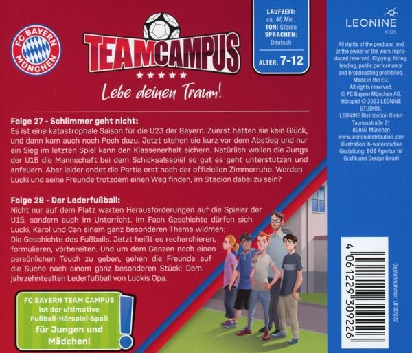 Rückseite eines Magazins mit Cartoon-Bildern und Text, mit einem älteren Mann und einer Gruppe.