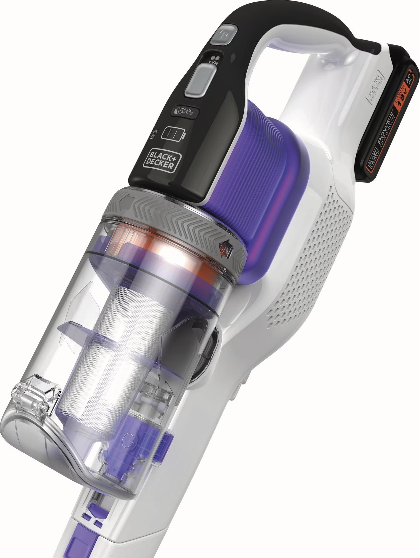 BLACK+DECKER BHFEV1825CP - Aspirateur sans fil (Blanc/violet)