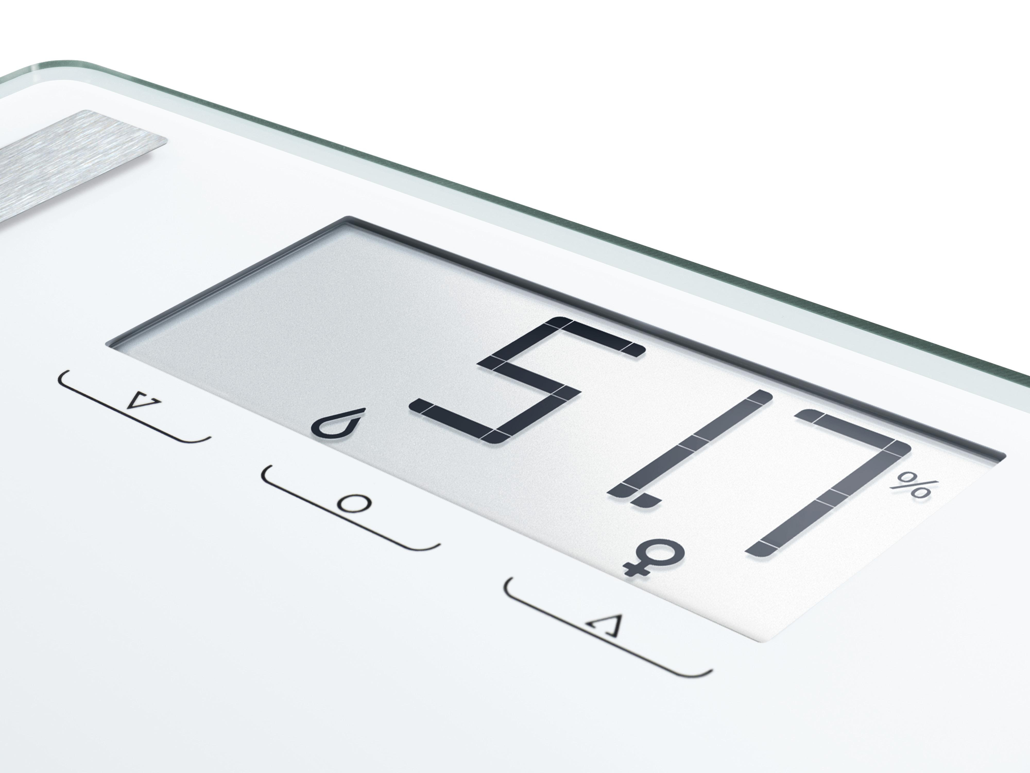Eine Digitalwaage mit Anzeige von 51,7 % und anderen Funktionssymbolen.