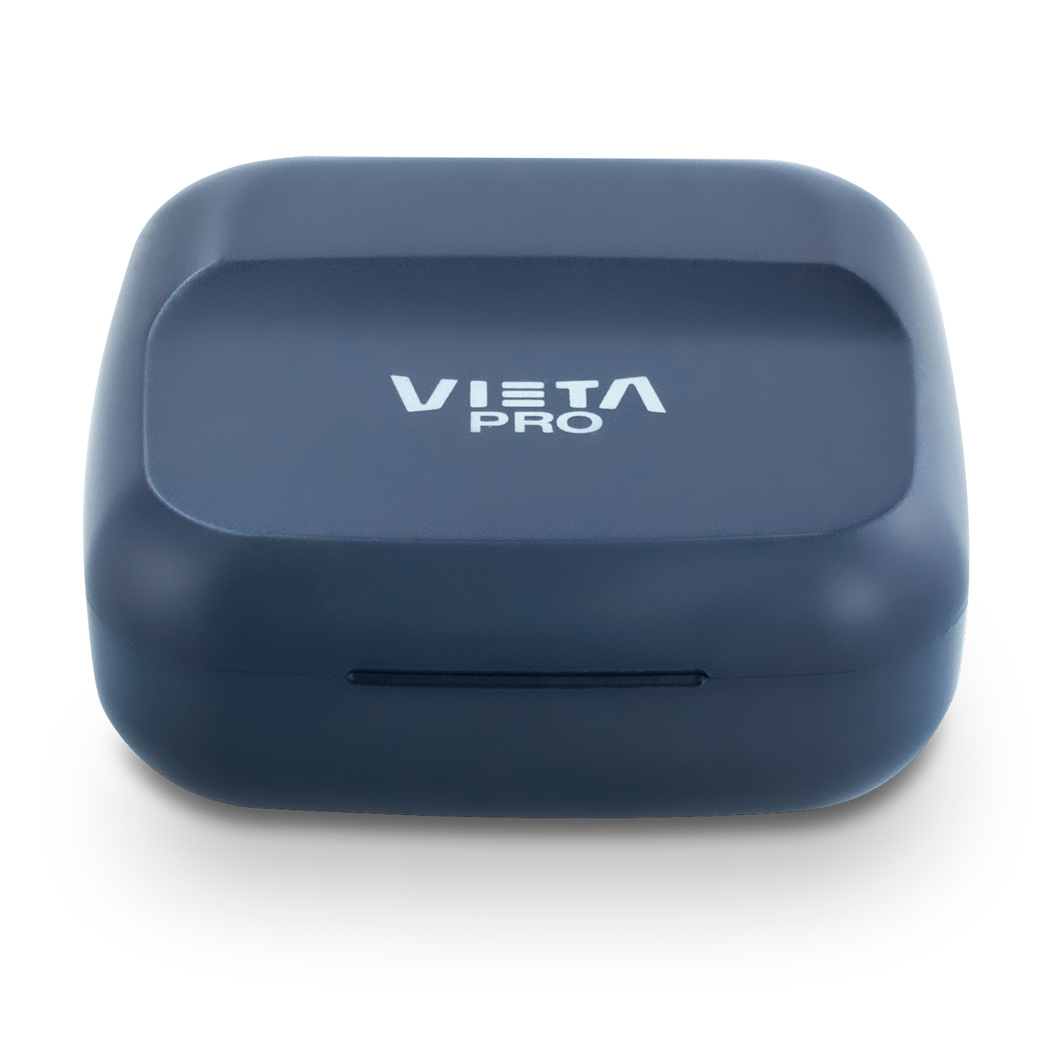 Estuche de auriculares azul marino con el texto blanco 'VIETA PRO' en la parte superior.