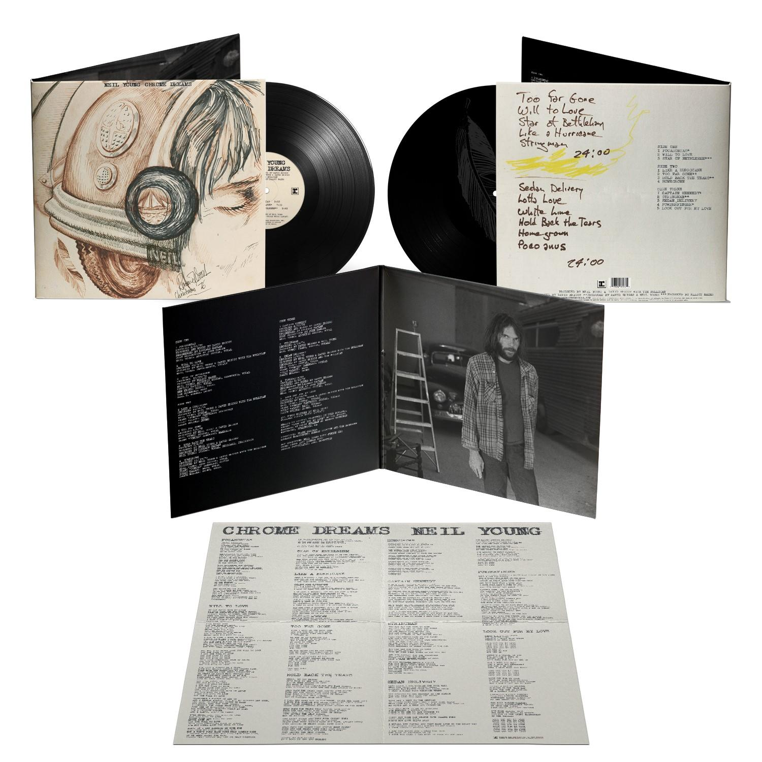 Vinyl-Schallplatten-Set mit Kunstwerk und Texten. Mit einer schwarzen Vinyl-Schallplatte mit schwarzem Cover.