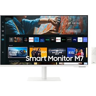 Monitor - Samsung Smart Monitor M7 LS32CM703UUXEN , 32", UHD 4K, 4 ms, 60 Hz, Pantalla inalámbrica, WiFi, Bluetooth, Blanco