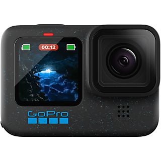Cámara deportiva - GoPro Hero 12, HyperSmooth, 27 megapixels, 5.3K, HDR, Sumergible hasta 10m, Cámara lenta, Negro
