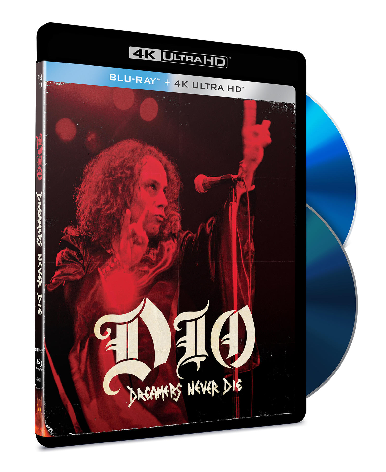 4k Ultra HD Dio 'Dreamers Never Die' Blu-ray és néhány kék lemez.