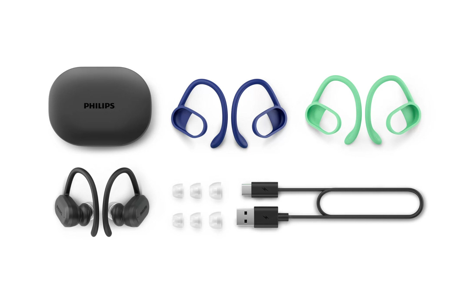PHILIPS TAA7306BK Gerçek Bluetooth Kulak İçi Spor Kulaklık Siyah