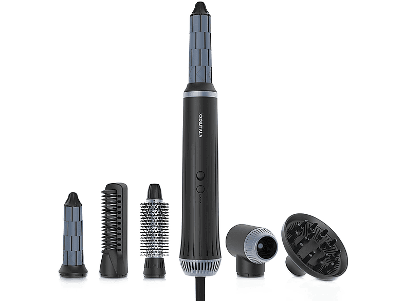 Vitalmaxx 12750 Air Curler Plus Haarstyler Grau, 1500 Watt, 9 Aufsätze
