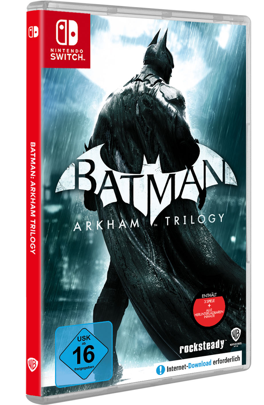 Batman Arkham Trilogy Nintendo Switch-Spielhülle, Batman-Bild.