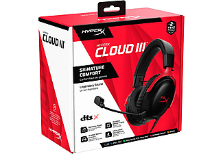 HYPERX Cloud III Red Headset 727A9AA Kablolu Kulak Üstü Kulaklık Siyah Kırmızı_2