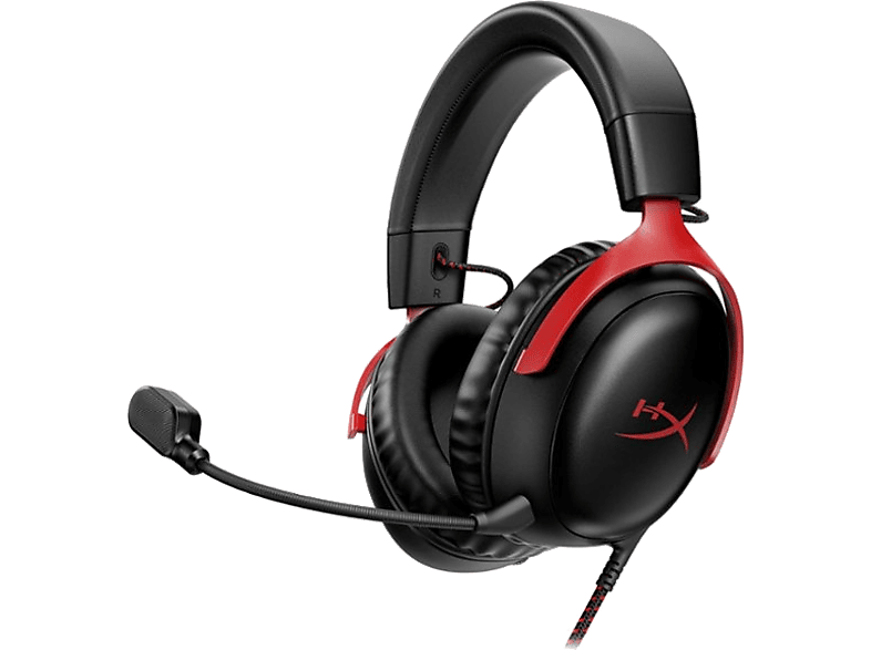 HYPERX Cloud III Red Headset 727A9AA Kablolu Kulak Üstü Kulaklık Siyah Kırmızı