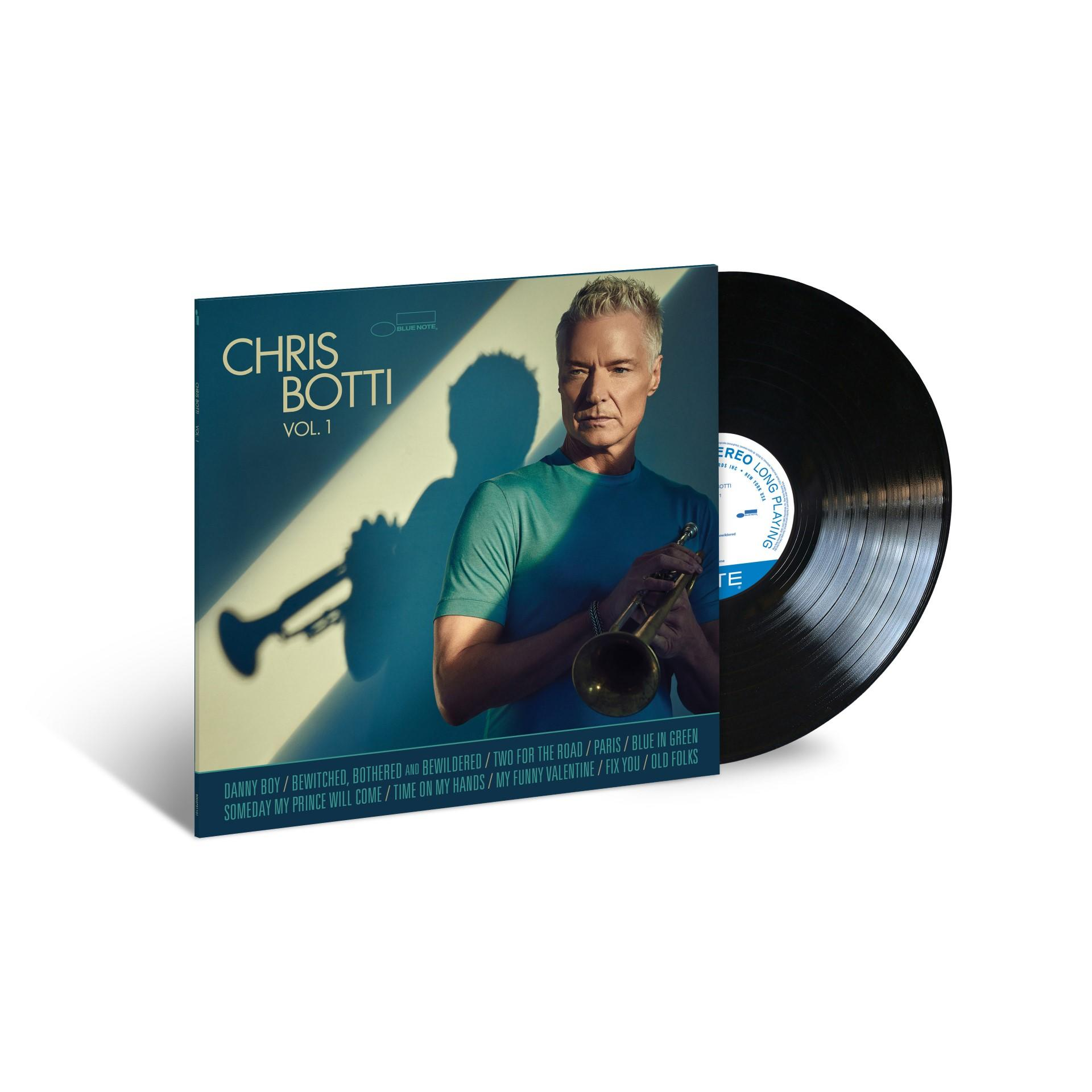 Chris Botti Vol. 1 Albumcover mit Vinyl-Schallplatte auf weißem Hintergrund.