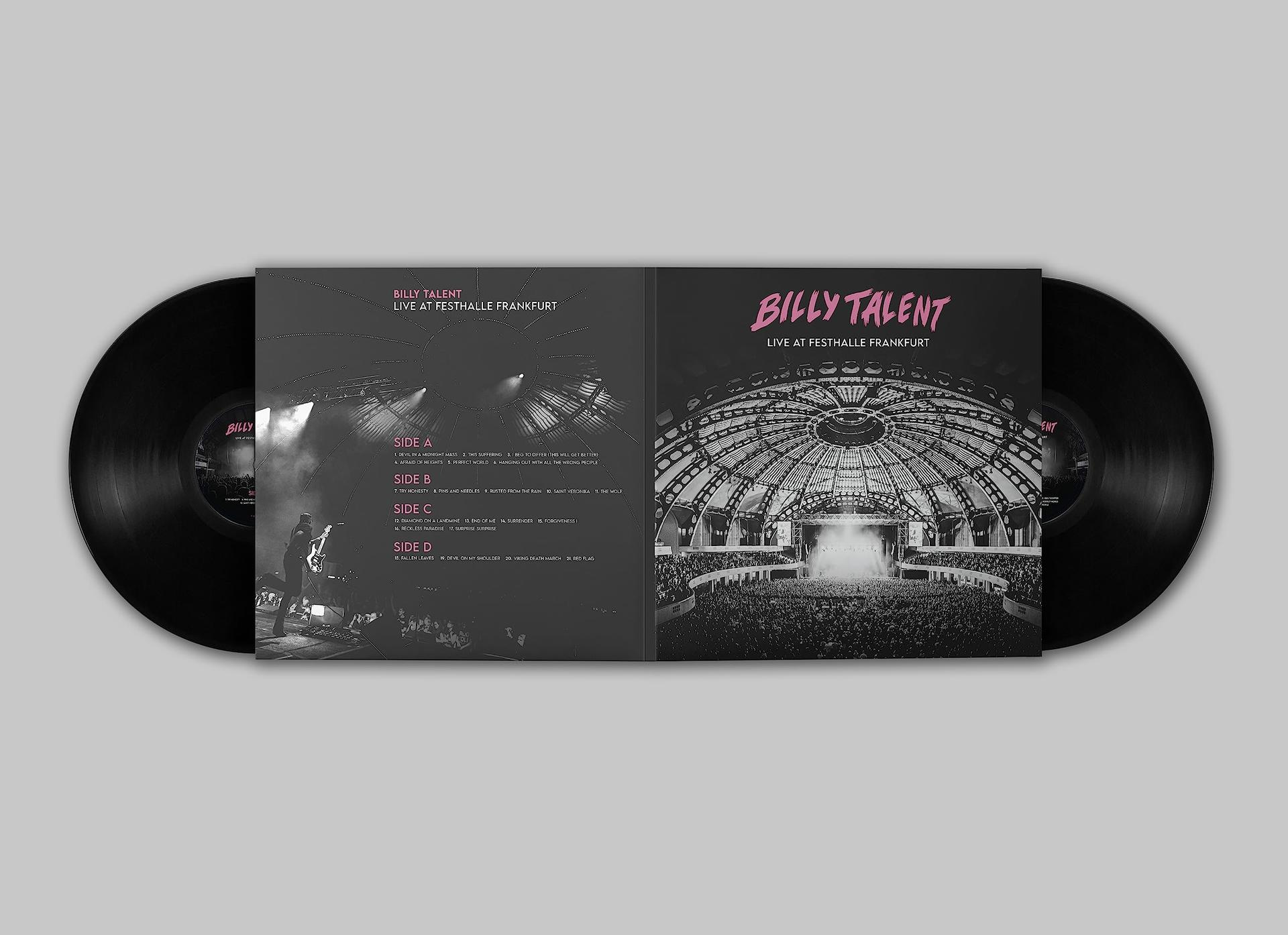 Ein Vinyl-Albumcover. Das Cover zeigt eine Konzertbühne und den Bandnamen: Billy Talent.