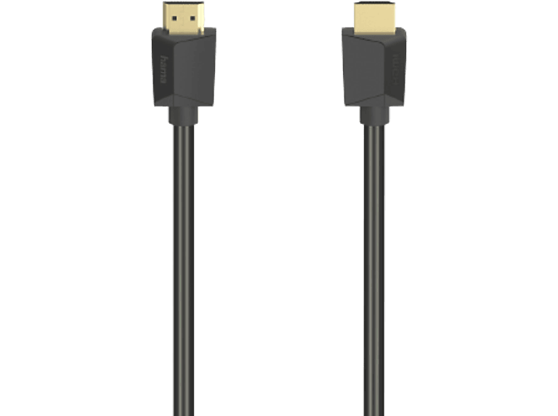 Cable HDMI - Hama 00205242, 48 Gbit/s, 2 m, HDR dinámico, Transmisión 3D, 8K, 4K, Negro