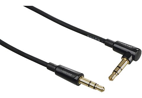 Cable audio - Hama 002051140000, 1.5 m, De Jack de 3.5 mm a Jack de 3.5 mm, Espiral, Negro